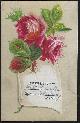  Advertisement, Victorian Reward of Merit with Red Roses