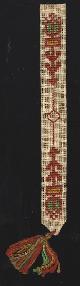  Bookmark, Vintage Cross Stitch Bookmark with Tassel
