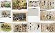  Advertisement, Lot of Six Scrap Victorian Trade Cards Featuring Buildings