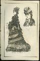  Print, Dress with New Style Black Velvet Jacket and Hat Page from 1876 Peterson's Magazine