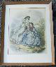  Print, Framed Colored Fashion Print of Two Victorian Ladies
