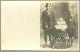  Postcard, Real Photo Postcard of Two Boys Standing with Baby