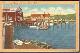  Postcard, View from the Docks at Boothbay, Maine