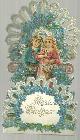  , Victorian Fold out Best Wishes Card with Boy and Girl