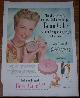  Advertisement, 1947 Beau Cake Make Up Life Magazine Color Advertisement with Hillary Brooke