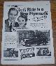  Advertisement, 1941 Plymouth Ride It and You'll Buy It Magazine Advertisment