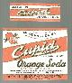  Advertisement, Cupid Orange Soda Two Piece Label Set