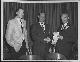  Photograph, Original Photograph of Presentation with Three Men, Marshall Space Flight Center