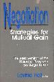 0803948506 L HALL, Negotiation: Strategies for Mutual Gain