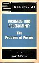 0669257427 HD MARSHALL, Business and Government: The Problem of Power (Study in Economics)
