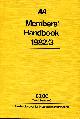  THE AUTOMOBILE ASSOCIATION, AA Members Handbook 1982/83