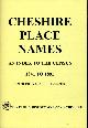 1874214786 DAVENPORT, L.T. (COMPILED BY), Cheshire Place Names: An Index to the Census 1841-1891