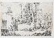  after Wijck, Thomas (1616/24-1677), The well [set: Landscape scenes with ruins] (de put met vrouw en ezel).