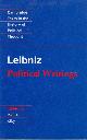  Leibniz, Political writings.