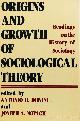  DONINI, A.O. , NOVACK, J.A., (ed.), Origins and growth of sociological theory. Readings on the history of sociology.