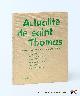  Brazzola, Georges / Paul Chauchard / Jean Daujat / Paul Grenet / Olivier Lacombe / Albert Pl., Actualit de Saint Thomas. Prface du Cardinal Journet.