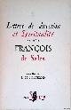  Couturier, E. le (présentées par), Lettres de direction et spiritualité de saint François de Sales