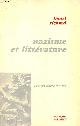  Richard Lionel, Nazisme et littérature - Collection cahiers libres n°187-188.