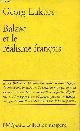  Lukacs Georg, Balzac et le réalisme français - Petite collection maspero n°17.