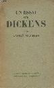  Maurois André, Un essai sur Dickens - "Les cahiers verts" n°3