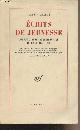  Michelet Jules, Ecrits de jeunesse - Journal (1820-1823) Mémorial, journal des idées