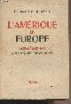  De Jouvenel Bertrand, L'Amérique en Europe - Le Plan Marshall et la coopération intercontinentale