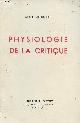  Thibaudet Albert, Physiologie de la critique