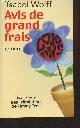 2744155314 Wolff Isabel, Avis de grand frais