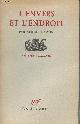  Camus Albert, L'envers et l'endroit - "Les essais" LXXXVIII