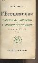  Samuelson Paul A., L'économique, techniques modernes de l'analyse économique - Tome I - "Sciences politiques"