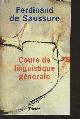 2228889423 De Saussure Ferdinand, Cours de linguistique générale