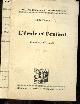  DEWEY JOHN - CLARAPEDE ED. (introduction), L'ecole et l'enfant - Collection Actualites pedagogiques et psychologiques - 4e edition