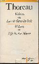 2700702786 Thoreau Henry David, Walden ou la vie dans les bois (Walden or life in the woods) (Collection bilingue des classiques étrangers)