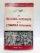  GAGE, Jean, Les classes sociales dans l'Empire Romain