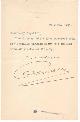  BARING, Evelyn, 1st Earl of Cromer (1841-1917), Typed Note Signed