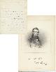 BRYANT, William Cullen (1794-1878), Autograph Letter Signed / Unsigned Steel-Engraved Portrait