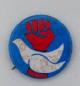  , Anti-War Pinback with White Dove in Front of a Raised Red Fist