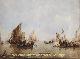  Capelle-- naar Jan van de, Calm estuary with Dutch ships - Luis Haghe after Jan van de Capelle, c. 1880