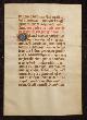  , 15th Century Dutch Manuscript leaf on Vellum