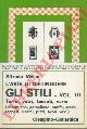  MELANI Alfredo -, L'arte di distinguere gli stili. Vol. III. Terre, Vetri, Tessuti, Varie. Ceramiche, Porcellane, Vetri da tavola, Vetri da finestra, Stoffe, Arazzi, Tappeti, Ricami, Pizzi, Avori, Alabastri, Cuoi, Ventagli.