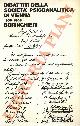  (NUNBERG Herman - FEREN Ernst) -, Dibattiti della società psicoanalitica di Vienna. 1906-1908.