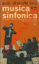  MANZONI Giacomo -, Guida all'ascolto della musica sinfonica.