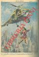  TORCHIO A. -, Coraggiosa acrobata esegue i suoi esercizi su un trapezio agganciato a un elicottero librantesi nel cielo di New York.