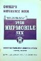 Hupmobile, Owner's Reference Book 1938 Hupmobile Six. Series E-822