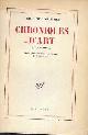  Apollinaire, Guillaume, Chroniques d' Art (1902-1918) (verz. L.-C. Breunig)