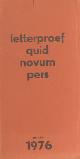  , Letterproef Quid Novum Pers.