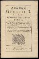  , Anno Regni Georgii II Regis Magnae Britanniae, Franciae, & Hiberniae, Tertio. At the Parliament Begun and Holden at Westminster, the Twenty Third Day of January, Anno Dom. 1727. An Act for Granting Liberty to Carry Rice from His Majesty's Province of Carolina in America, Directly to Any Part of Europe Southward of Cape Finisterre, in Ships Built in and Belonging to Great Britain, and Navigated According to Law