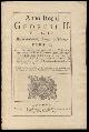  , Anno Regni Georgii II Regis Magnae Britanniae, Franciae, & Hiberniae, Tertio. At the Parliament Begun and Holden at Westminster, the Twenty Third Day of January, Anno Dom. 1727. An Act for Granting Liberty to Carry Rice from His Majesty's Province of Carolina in America, Directly to Any Part of Europe Southward of Cape Finisterre, in Ships Built in and Belonging to Great Britain, and Navigated According to Law