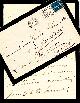  MENDÈS, Jane Catulle, Autograph Letter Signed to Louis Schneider on mourning paper, with envelope poststamped 25 I 1922.
