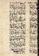  (INCUNABELBLAD). PANORMITANUS DE TEDESCHIS, Nicolaus, Blad uit Lectura super secundo Decretalium, deel 3. (Maculatuur).